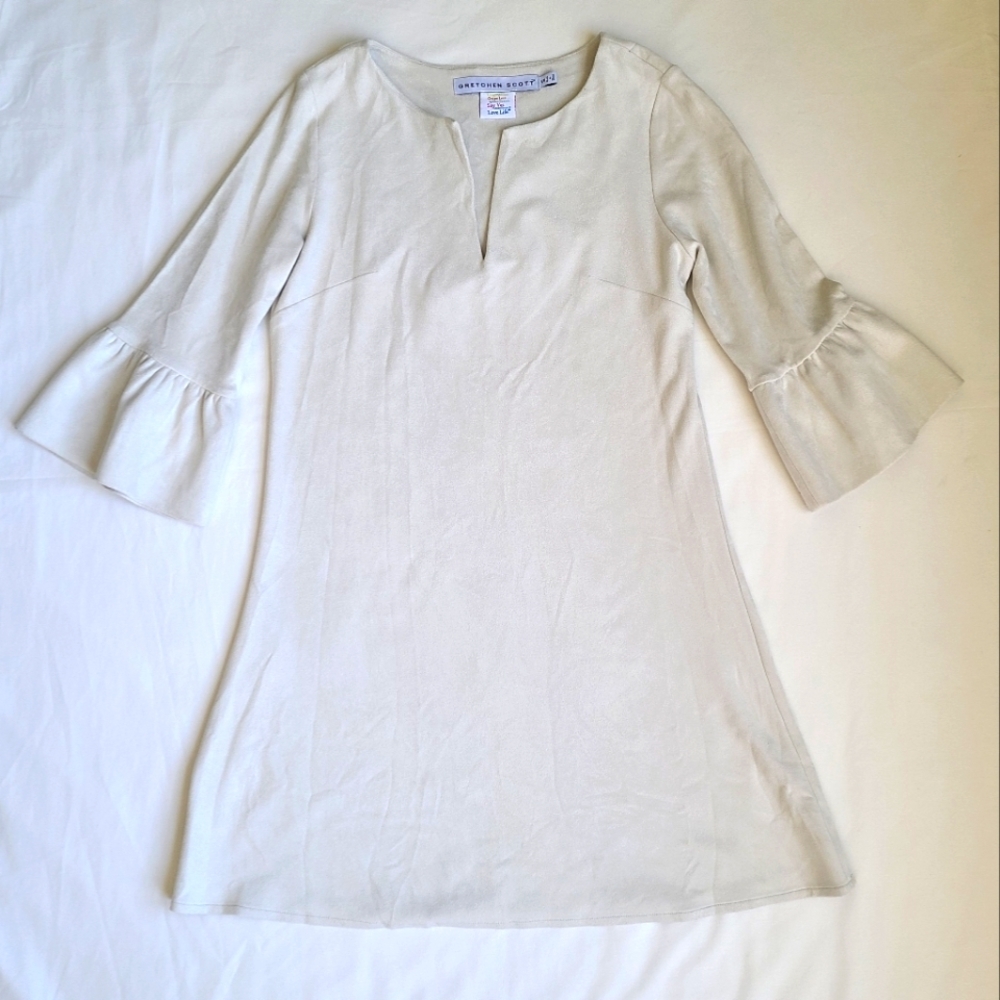 Gretchen Scott Ultra Suede Bell Sleeve Dress - Picture 1 of 5
